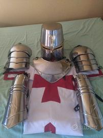 Armatura Medievale da cavaliere Templare, metallo