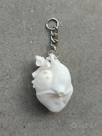 Portachiavi Cuore Bianco