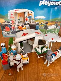 Set 1988 vintage Playmobil 3224 ospedale da campo