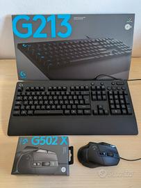 Logitech tastiera G213 + mouse G502x