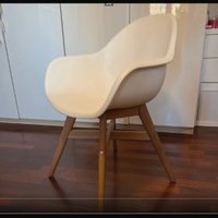 Sedia poltroncina resina e legno