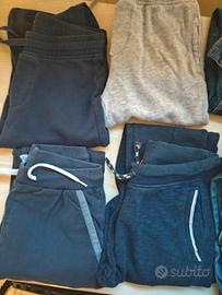 4 pantaloni tuta + 3 jeans bambino taglia 8-9 anni