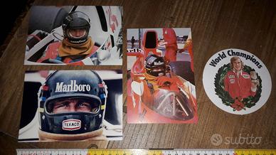 James Hunt Marlboro Texaco Adesivo e Cartoline F1