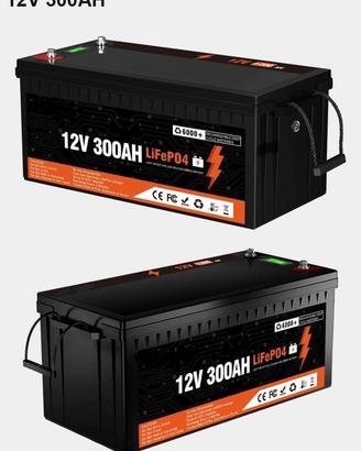 Batteria LiFePo4 12,8V 300Ah Smart Camper Nautica