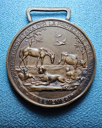 Napoli Medaglia Società Protezione Animali Ø39mm