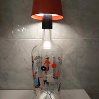bottiglia di vetro con lampada a led ricaricabile 