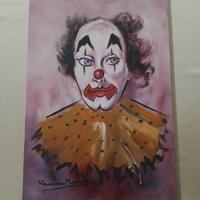 quadro  raffigurante  pagliaccio 