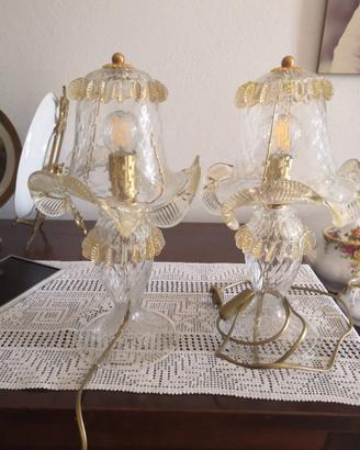 COPPIA LAMPADE IN VETRO DI MURANO