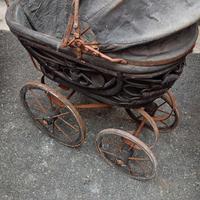 Vintage passeggino ferro tela originale