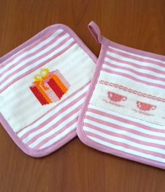 Presine da cucina ricamate