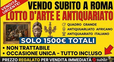  ROMA - Lotto Antiquariato e Quadro Grande 