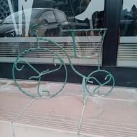 bi cicletta porta piante in ferro battuto