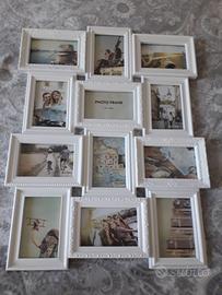 Cornice multipla multifoto bianca