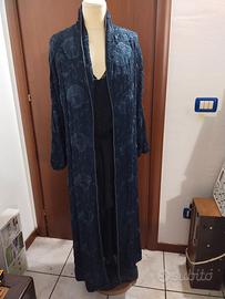 soprabito anni '20, seta damascata