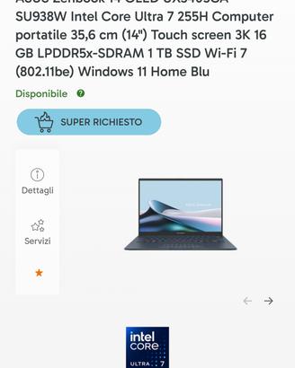 asus zenbook 14 oled UX3405CA-S938W 
