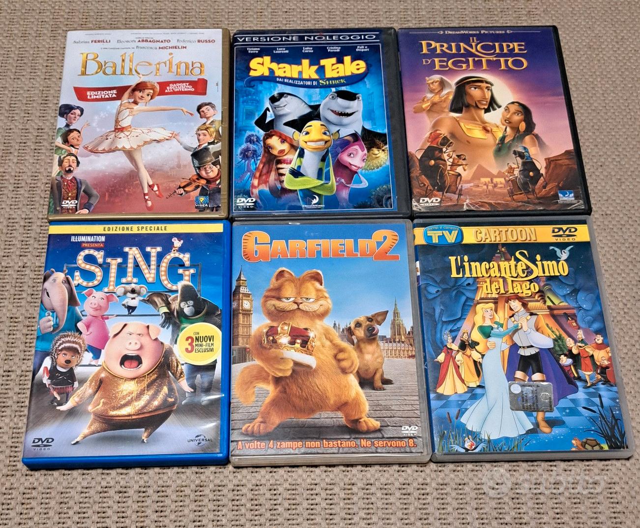 DVD bambini Ballerina Shark Tale Sing Garfield 2 Musica e Film