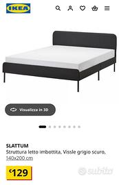 Completo letto: struttura-doghe-materasso-lenzuola