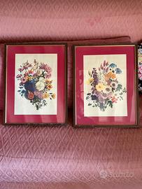 Set due stampe floreali vintage