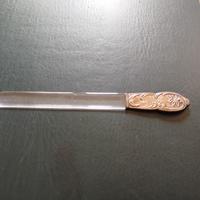 Antico tagliacarte in argento da scrivania