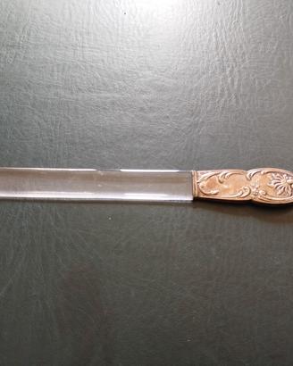 Antico tagliacarte in argento da scrivania