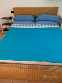 Letto matrimoniale in midollino