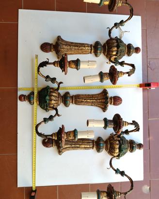 tris applique in legno