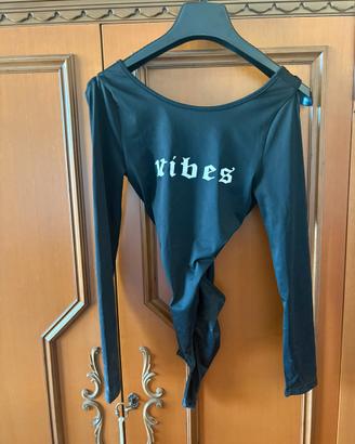 Body Nero Smanicato Maniche Separate Vibes