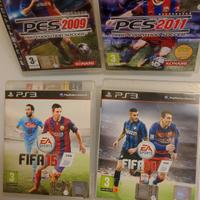 lotto giochi FIFA e PES per PS3