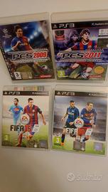 lotto giochi FIFA e PES per PS3