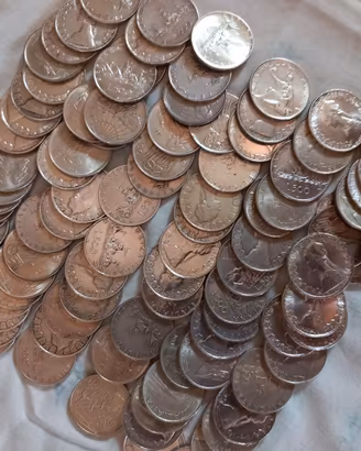 100 PEZZI 500 LIRE ARGENTO CARAVELLE 14,5 CADAUNO
