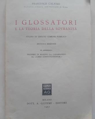 Libro   I GLOSSATRI E LA TEORIA  DELLA SOVRANITÀ 