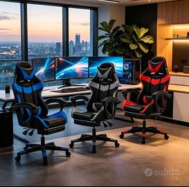 Sedia da ufficio da gaming ergonomica, da gaming