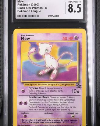 Pokemon Mew Black Star Promo #8 WOTC CGC 8.5