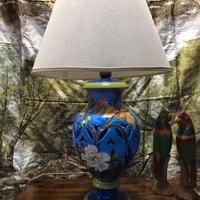 Lampada da tavolo in ceramica dipinta