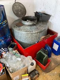 Bidone più vasca olio esausto