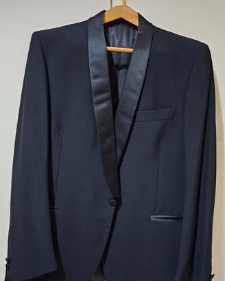 Abito vestito elegante smoking nero 54