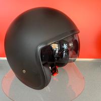 Casco vintage nero opaco