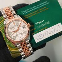 Rolex Datejust 31mm acciaio e oro rosa floreale 