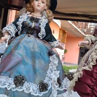 coppia di bambole in ceramica x collezionismo con 