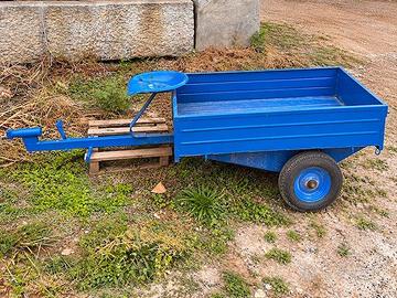 Carrello rimorchio per motocoltivatore con sedile