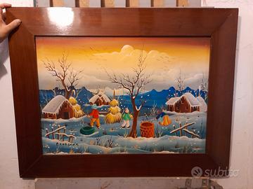 Quadro olio su tela del pittore Petrai Corsovic