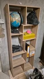 libreria stile etnico moderno color rovere