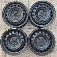4 cerchi in ferro toyota yaris 15''