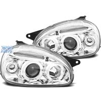 FARI PER OPEL CORSA B 93-00 ANGEL EYES CROMATI CON