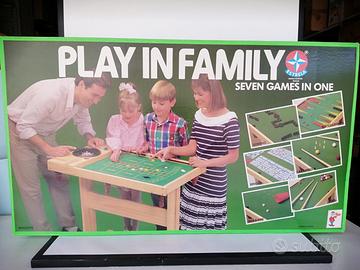 Play in family legno 7 giochi in 1 + scrivania '80