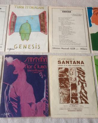 Spartiti Battisti-Pink Floyd-Santana-Genesis-ecc.