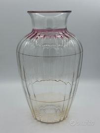 Vaso in vetro di Murano con filo d'oro
