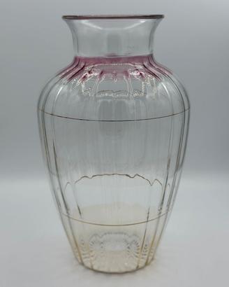 Vaso in vetro di Murano con filo d'oro
