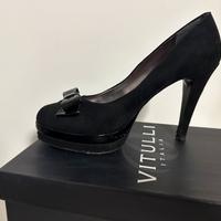 Décolleté donna Vitulli camoscio nero , tg. 38