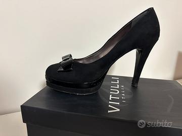 Décolleté donna Vitulli camoscio nero , tg. 38